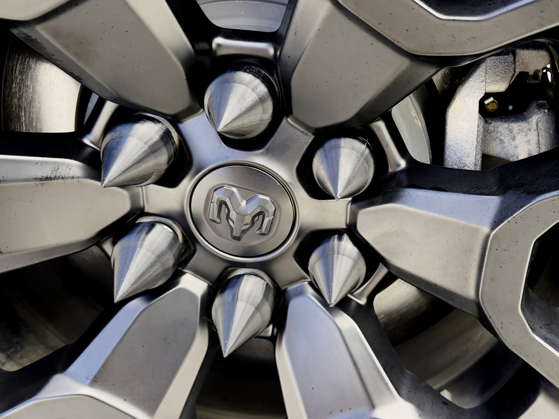 Spiked Black Lug Nut Covers for RAM, FORD, CHEVROLET - Image 5